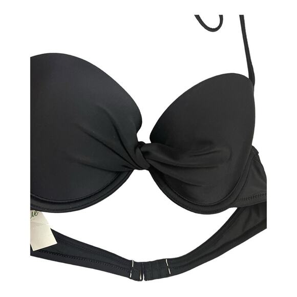 Aerie Push Up Underwire Bikini Top in True‎ Black Size 36A NWT - Picture 3 of 8